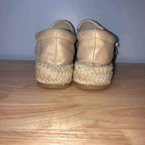 J Slides Raoul Espadrilles Pompom Accent Metallic Leather Sneaker Women’s Size 6 - Picture 7 of 15